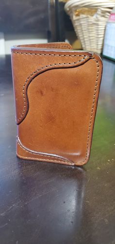Customer photo review of No.68 | 'Buck Brown' Western Vertical Leather Wallet