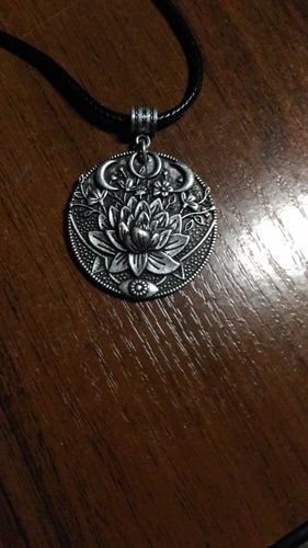 Customer photo review of 3D Lotus Mandala Necklace