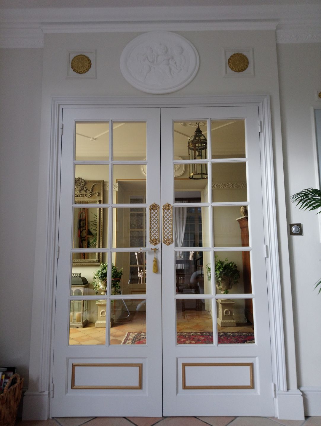 Customer photo review of Brass Lattice Door Push Plate