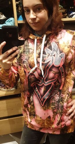 Customer photo review of Her Buck His Doe Sweat A Capuche 3D