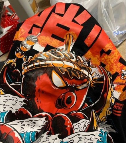 Customer photo review of Japanese Octopus Kaijū T-Shirt