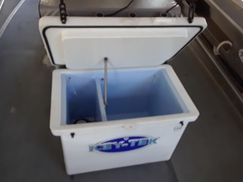 Customer photo review of ICEY-TEK Classic 120 Quart Ice Chest Cooler Internal Divider - White