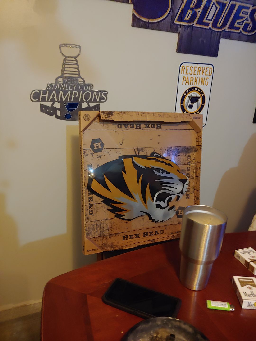 Customer photo review of University of Missouri Tiger Head 3D Vintage Metal Artwork