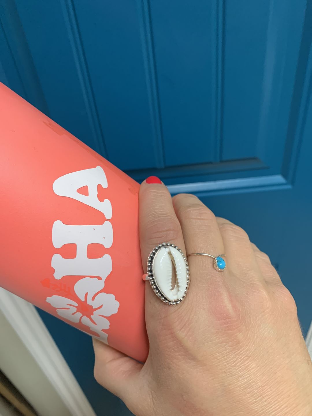 Customer photo review of Sterling Silver Cowrie Shell Ring