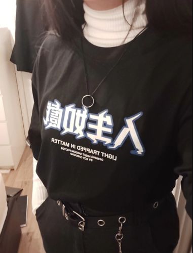 Customer photo review of Lightning Bolt Character T-Shirt