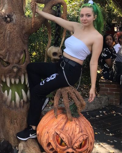 Customer photo review of White Tribal Dragon Embroidered Pants