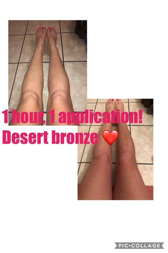 Customer photo review of Desert Bronze Self Tanning Mousse **READY TO SHIP**