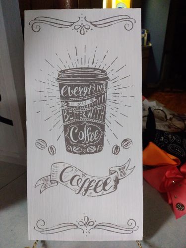 Customer photo review of Mesh Stencil - 2 pack - Freshly Brewed - 5.5 x 8.5