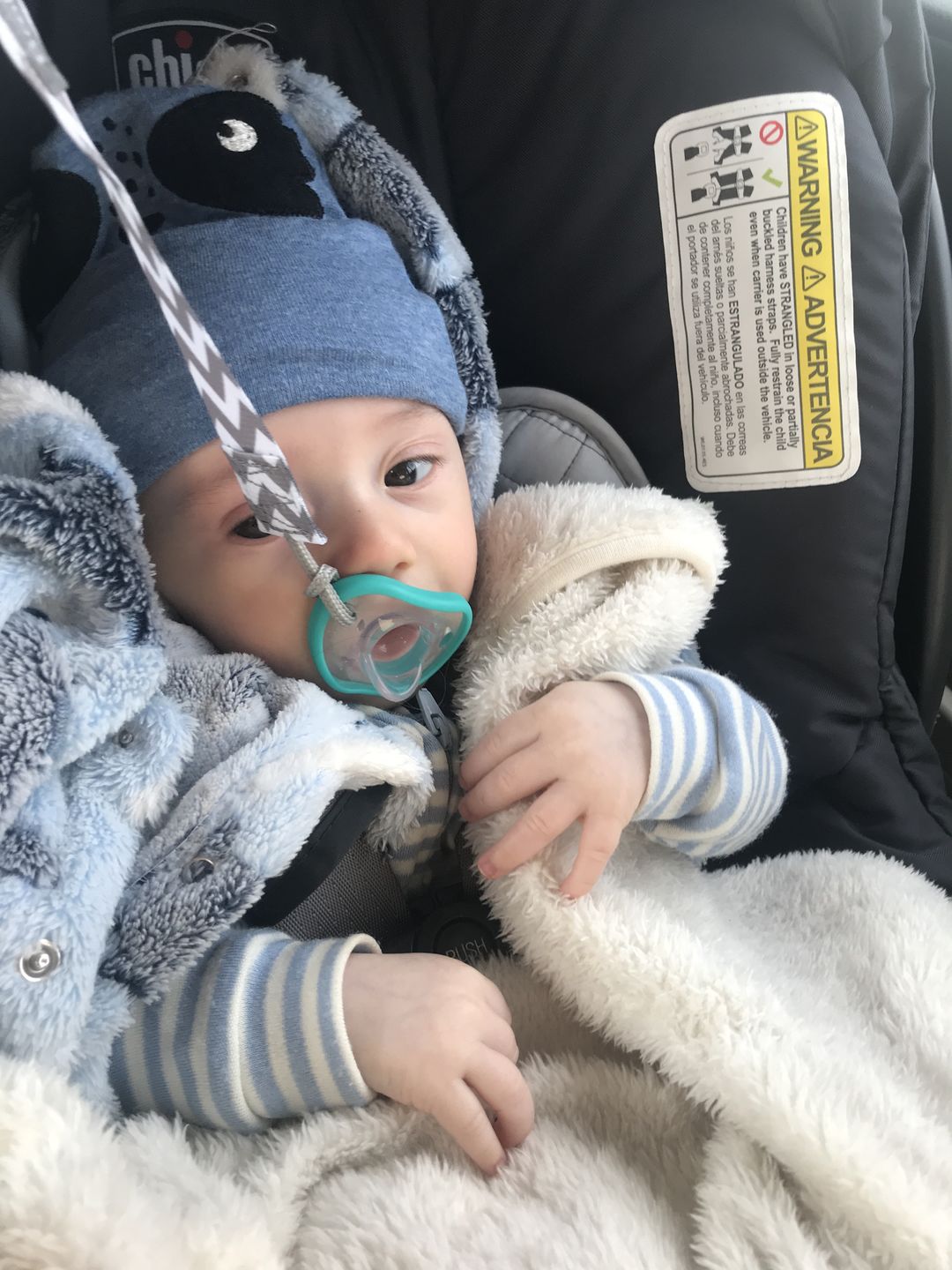 Customer photo review of Footie Pajamas, Merino Wool, Blue