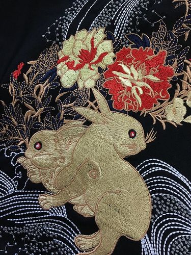 Customer photo review of Japanese Embroidered Flower Hoodie