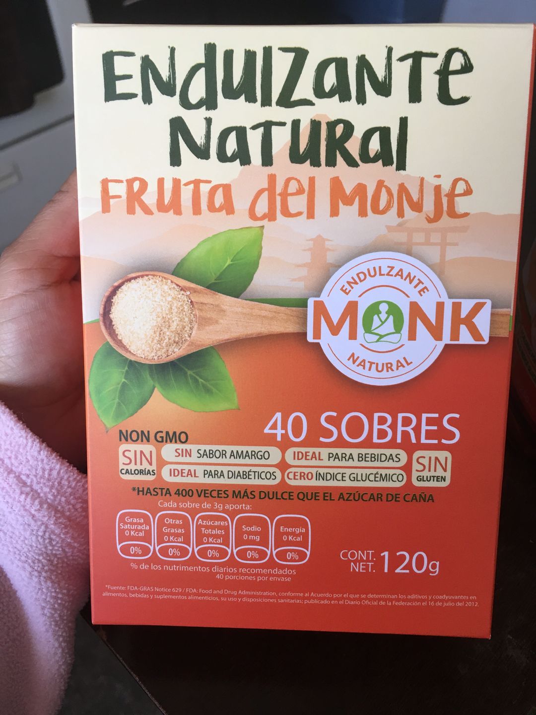 Customer photo review of Sobrecitos de Monk: Fruta del Monje en 40 sobres de 3 grs.