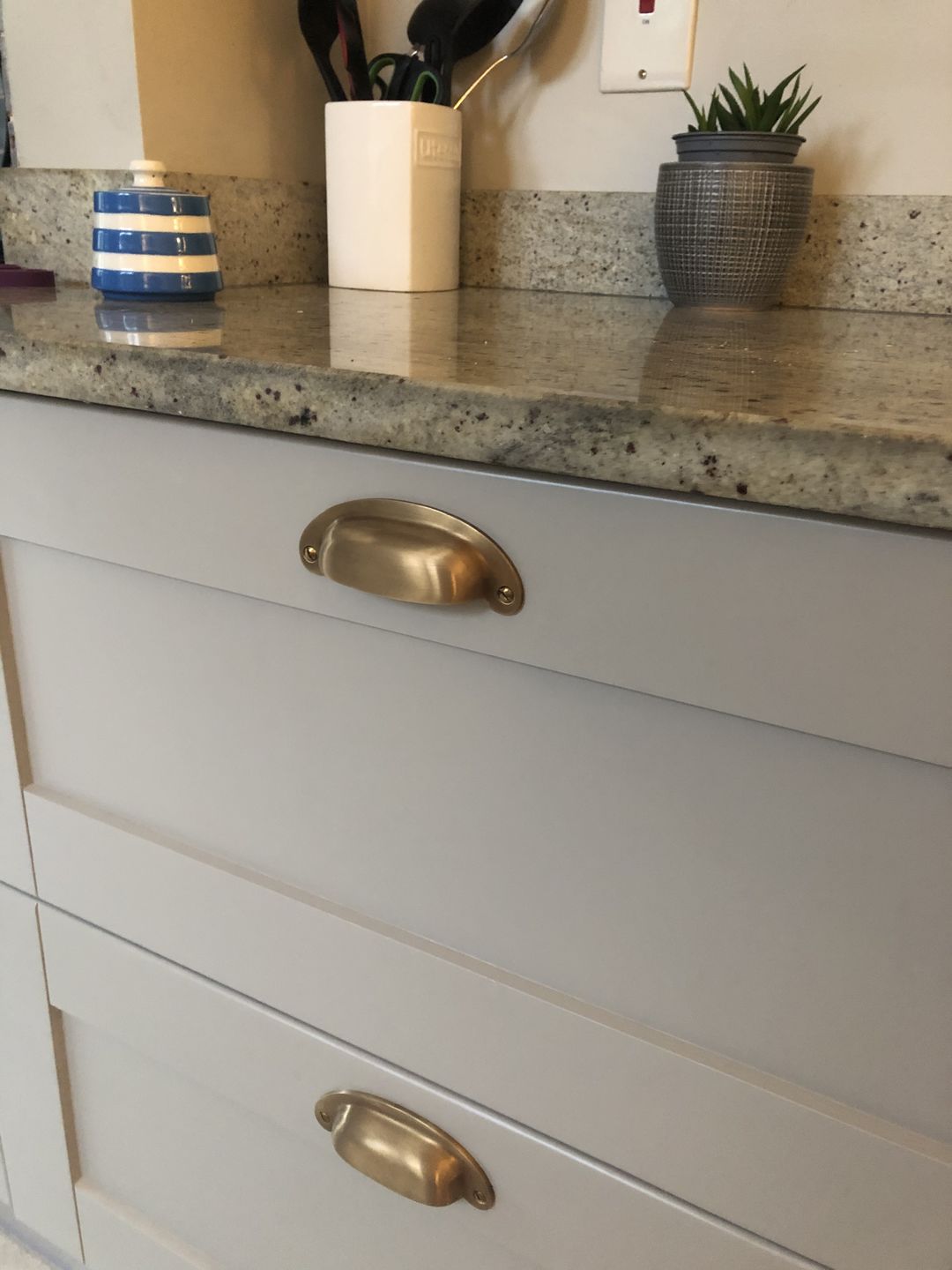 Customer photo review of Classic Old English Brass Cupboard Handles