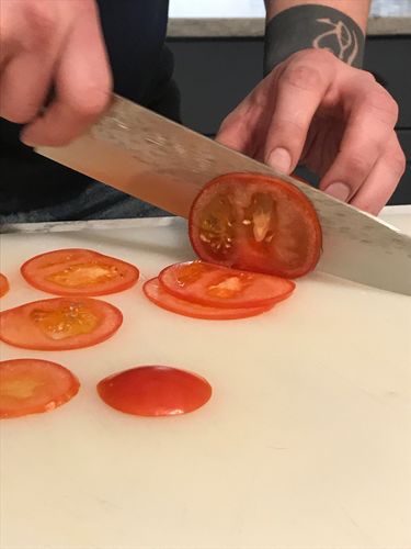 Customer photo review of Yu Kurosaki Shizuku R2 Gyuto 240 mm