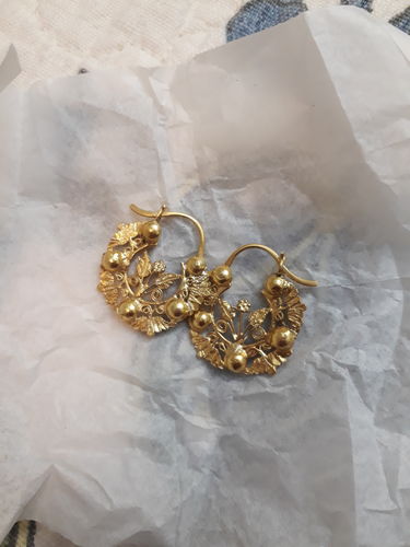 Customer photo review of Felicia Creolla Earrings