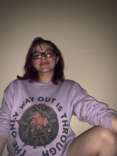 Customer photo review of The Only Way Out Is Through -- Sweatshirt