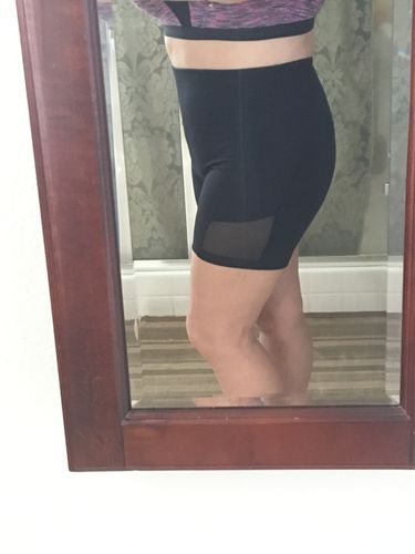 Customer photo review of Mesh Butt Lift Active Shorts - Black