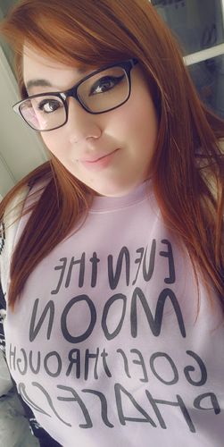 Customer photo review of Even The Moon Goes Through Phases -- Sweatshirt