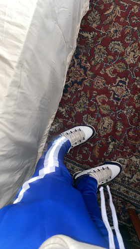 Customer photo review of Reflective Tape Track Pants Royal (1A1-450)