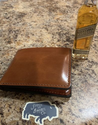 Customer photo review of No.55 | 'Buck Brown' Men's Leather Bill Fold Wallet