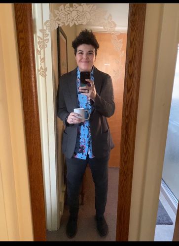 Customer photo review of The Office "Date Mike" – KUNUFLEX Short Sleeve Shirt