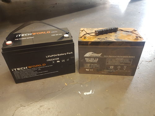 Customer photo review of iTECH120 12v Lithium Ion Battery - LiFePO4 Deep Cycle Camping RV Solar