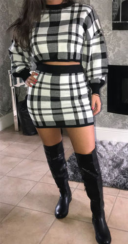 Customer photo review of Jenni Plaid Knit 2pc Set