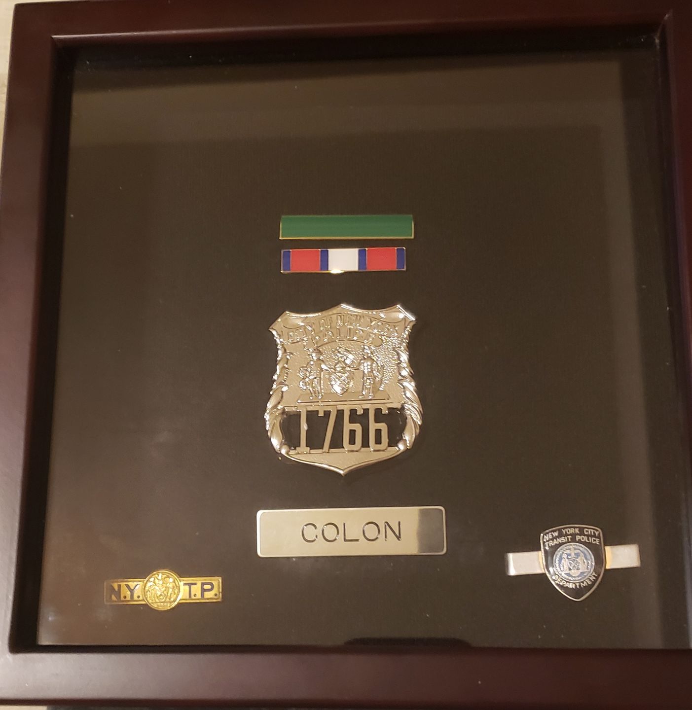 Customer photo review of NY New York Police Officer Badge Replica Movie Props *Customizable Badge Number*
