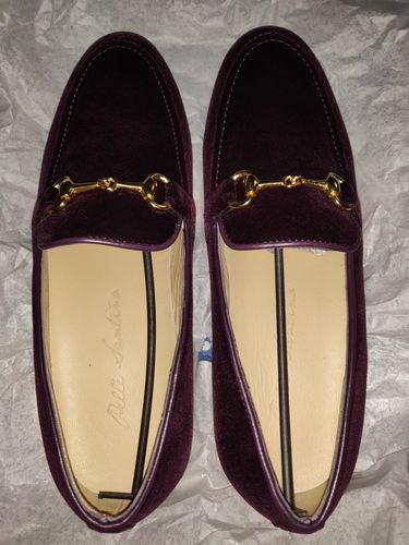 Customer photo review of Wine Velvet Bit Slippers