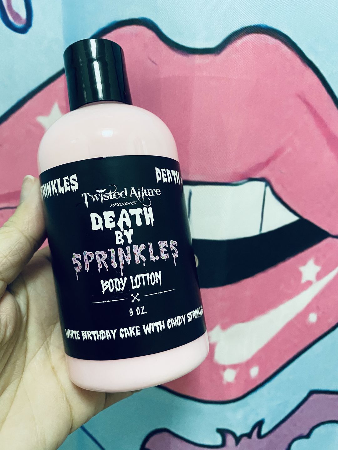 Customer photo review of Death by Sprinkles Body Lotion