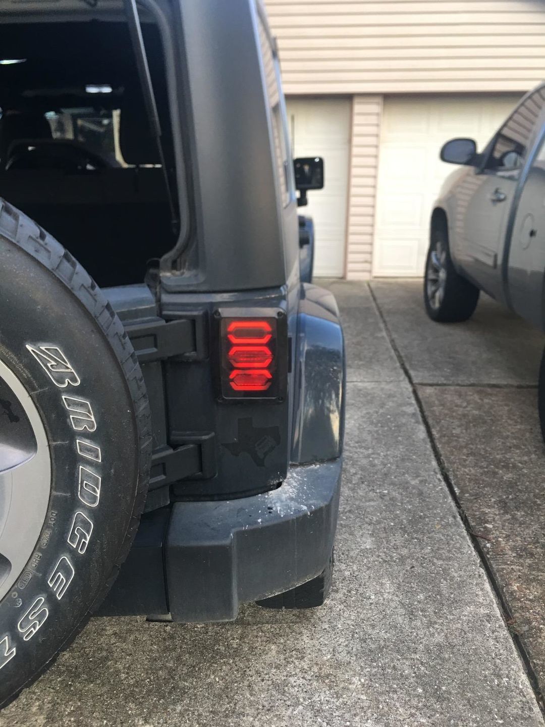 Customer photo review of Smoked Avenger LED Tail Lights (07-18 Jeep Wrangler JK/ JKU)