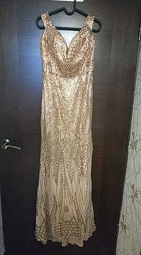 Customer photo review of Off Shoulder Sequin Mermaid Bodycon Prom Dress FT4912