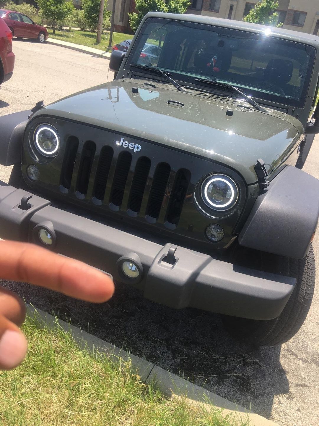 Customer photo review of LED Halo Headlights w/ DRL & Amber Turn Signals (97-18 Jeep Wrangler TJ/ JK)