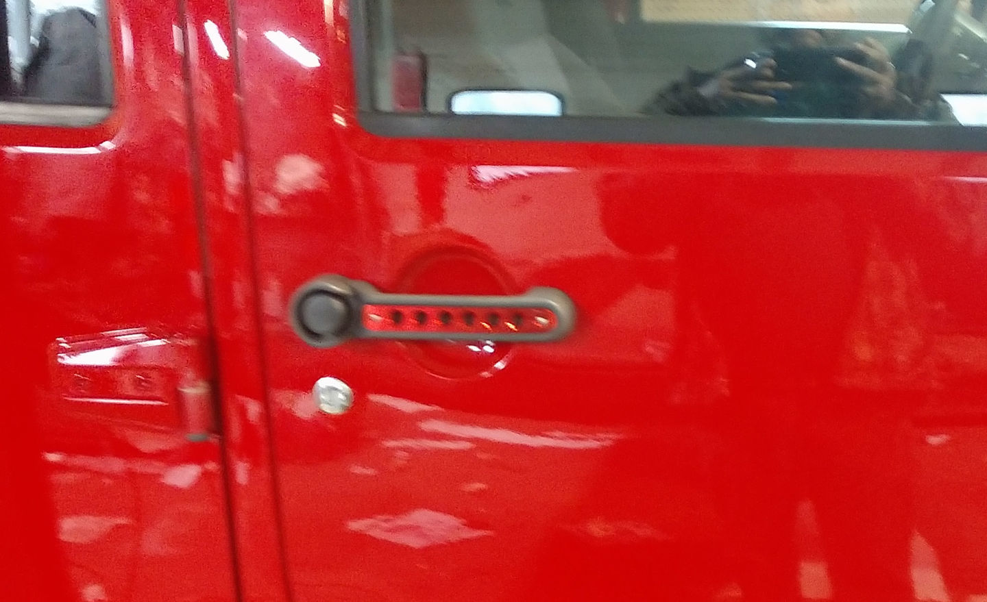 Customer photo review of Aluminum Door Grab Handle Inserts Cover 4 Door (11-18 Jeep Wrangler JK/ JKU)