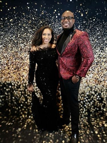 Customer photo review of Feather Sequin Gorgeous Night Out Dress