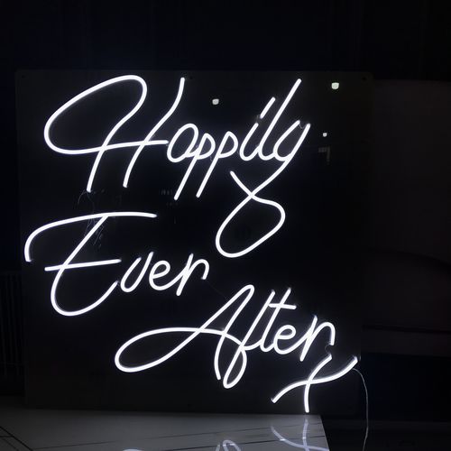 Customer photo review of 'Happily Ever After' Neon Sign