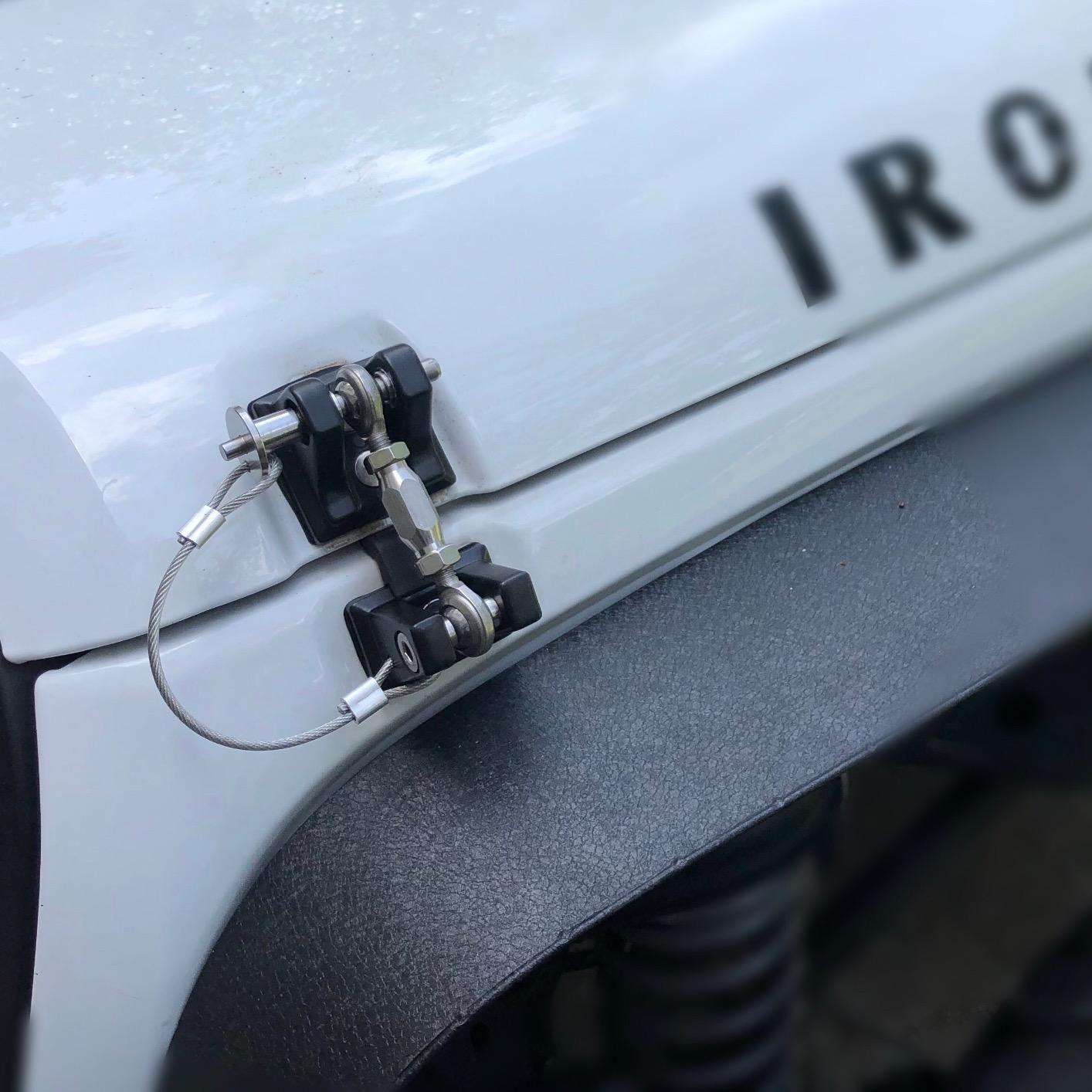 Customer photo review of Locking Hood Catch Kit - Black / Red (07-18 Jeep Wrangler JK/ JKU)