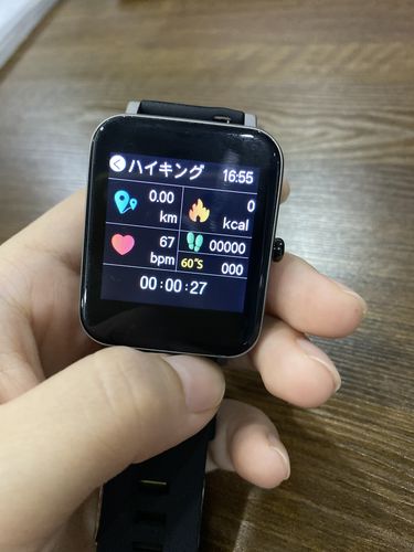 Customer photo review of Zagzog Smartwatch Z12 Pro  -  1.44インチアルミニウムケース - ゴム製バンド + ステンレススチールバンド