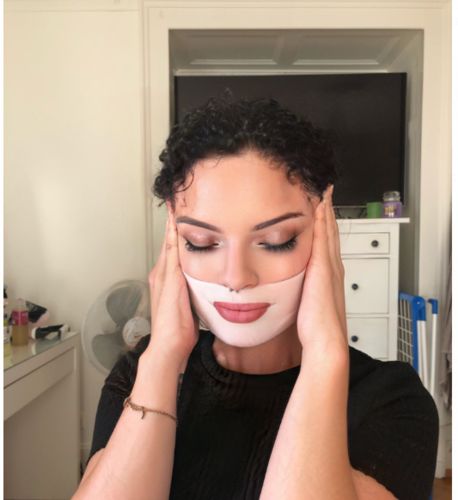 Customer photo review of DermaV™  |  Masque amincissant pour ovale du visage