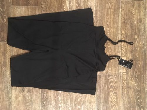 Customer photo review of Black High Waist Tight Sling Jumpsuit