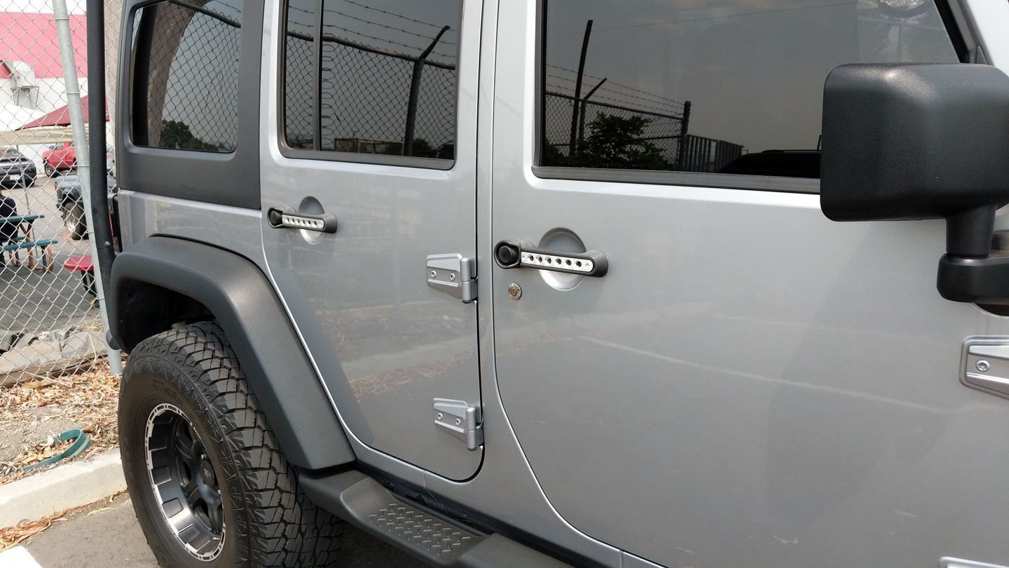 Customer photo review of Aluminum Door Grab Handle Inserts Cover 4 Door (11-18 Jeep Wrangler JK/ JKU)