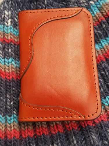 Customer photo review of No.68 | 'Chestnut' Western Vertical Leather Wallet