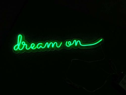 Customer photo review of 'dream on' v2 Neon Sign