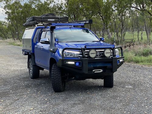 Customer photo review of Package of 1 RGB Light Bar & 4 Pack 3.2" 20W Pods with Chasing Halo Bluetooth App Remote Control