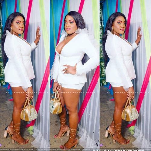 Customer photo review of Strapless Middle Split Sequin Black Prom Dress