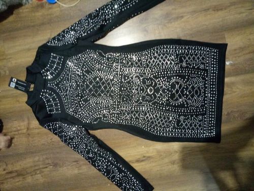 Customer photo review of Sexy V-Neck Backless Glitter Elegant Party Maxi Dress