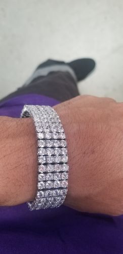 Customer photo review of Stainless Steel Flawless CZ 4 Row Bracelet