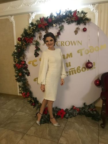 Customer photo review of Sequin O Neck Flare Sleeve Bodycon Mini Dress