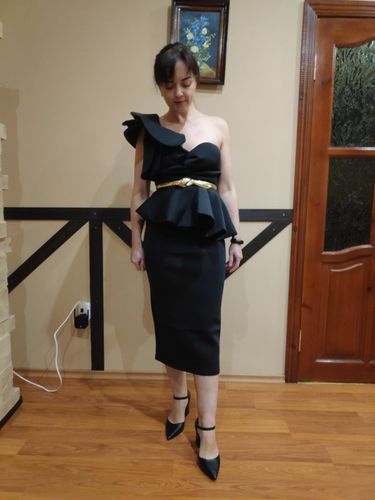 Customer photo review of Rose Ruffles Night Out Party Dress