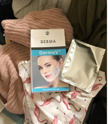 Customer photo review of DermaV™  |  Masque amincissant pour ovale du visage