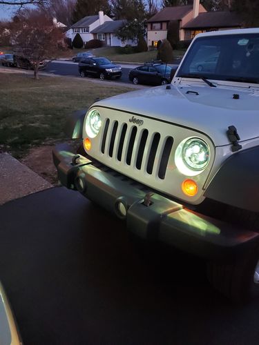 Customer photo review of Smoked Lens LED Headlights for 97-18 Jeep Wrangler TJ/ JK (DOT Approved)